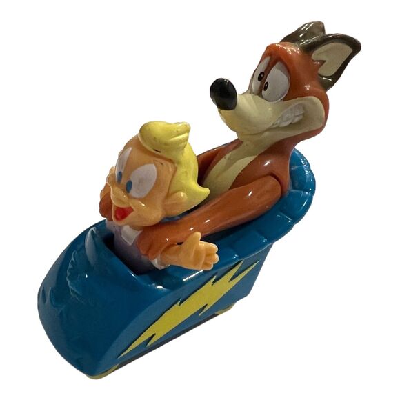 McDonalds 1993 Animaniacs Mindy & Buttons Wild Ride Warner Bros Happy Meal Toy - Picture 5 of 5